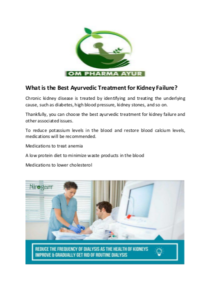 What is the Best Ayurvedic Treatment for Kidney Failure?