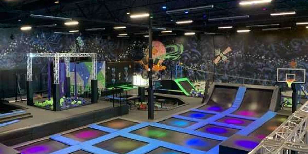 What are the items in the trampoline park